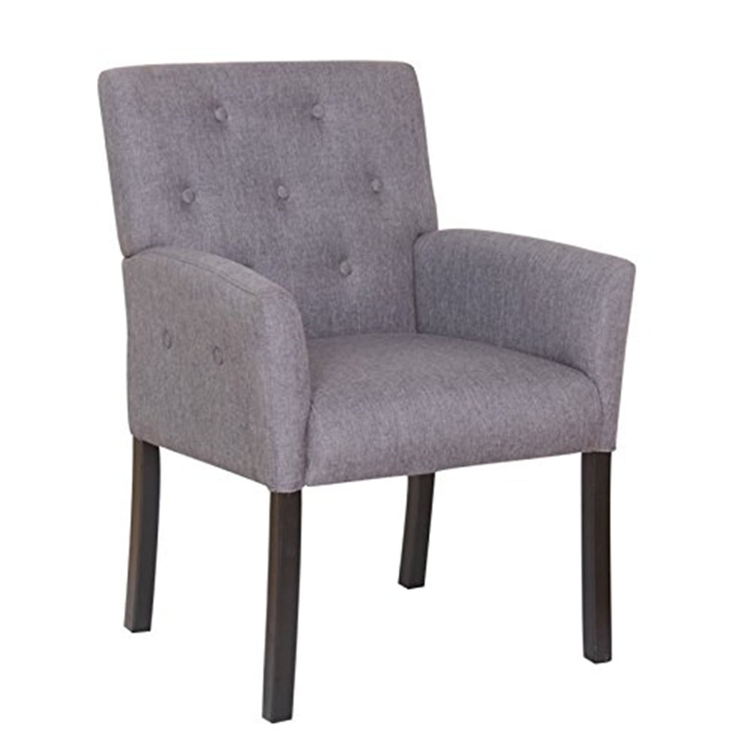 Boss Office Products Taylor Button-tufted Accent Chair in Slate Gray