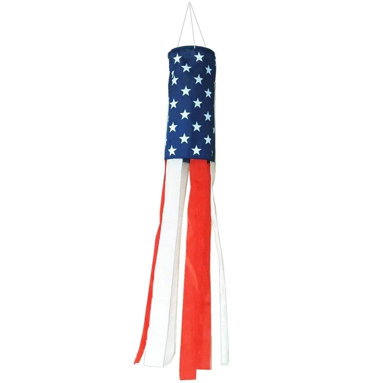 Bouanq American Flag Windsock US Stars and Stripes Patriotic Outdoor Hanging with 4th of July Decoration