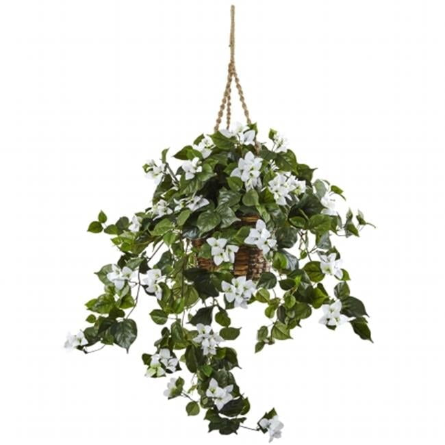 Nearly Natural Bougainvillea Hanging Basket