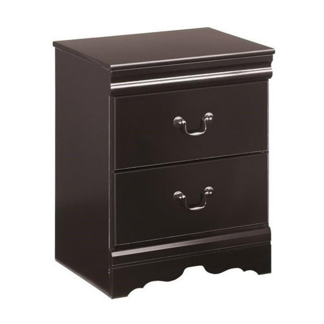 Signature Design by Ashley Casual Huey Vineyard 2 Drawer Nightstand, Black