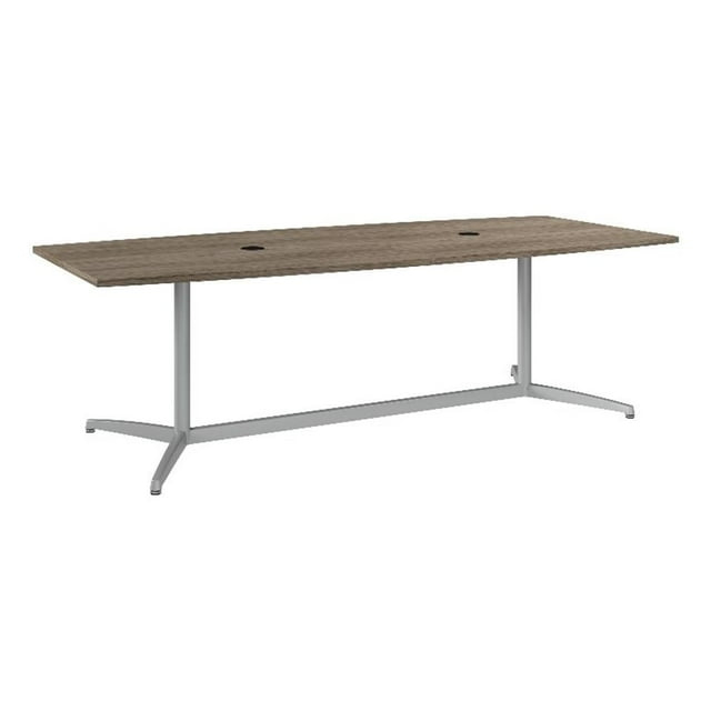 Bowery Hill 96W x 42D Boat Shaped Conference Table in Modern Hickory