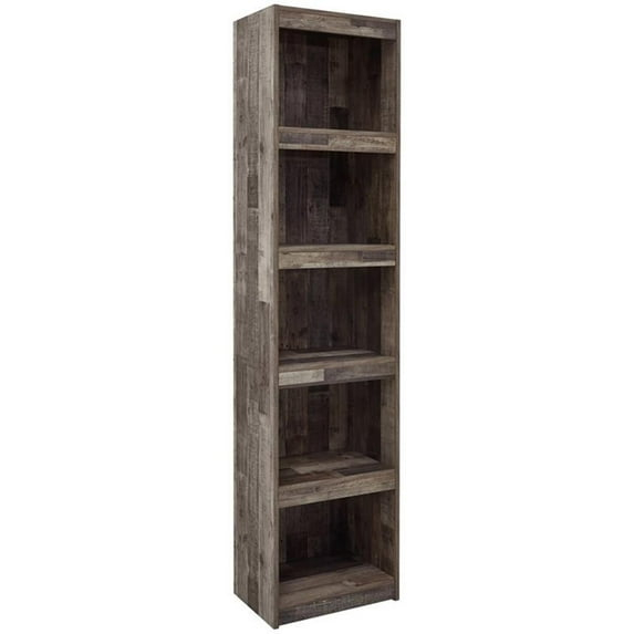 Bowery Hill Engineered Wood Butcher Block Pier in Gray