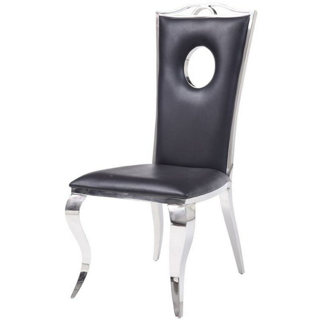 Side Chair (Set-2) In Pu & Stainless Steel