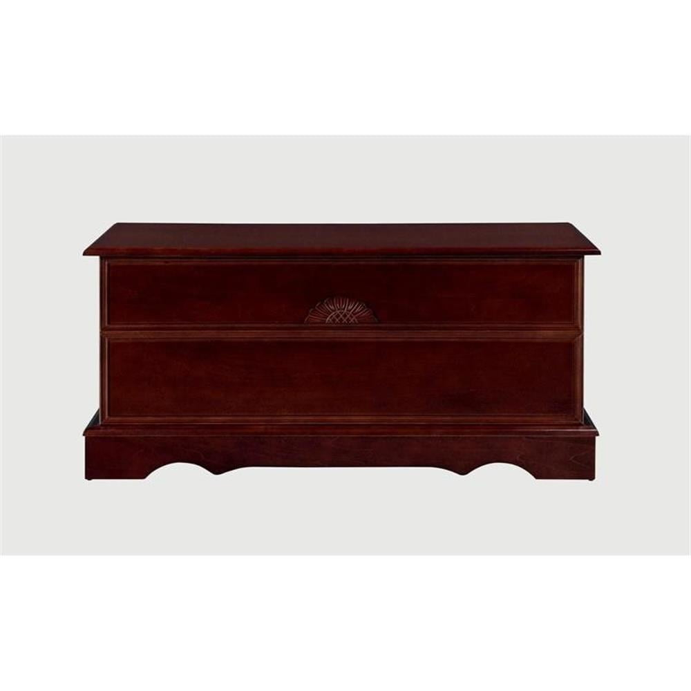 Bowery Hill Rectangular Traditional Wood Cedar Chest in Brown