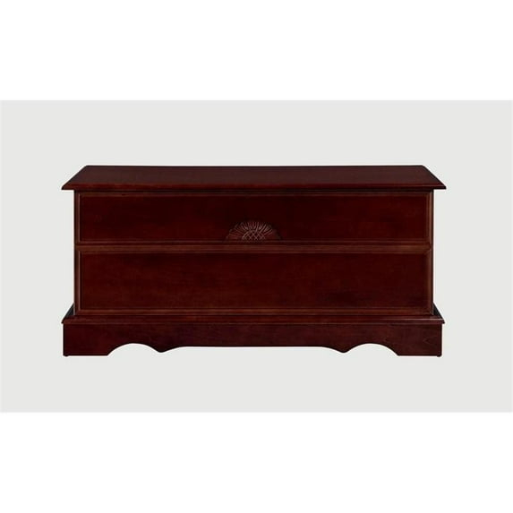 Bowery Hill Rectangular Traditional Wood Cedar Chest in Brown