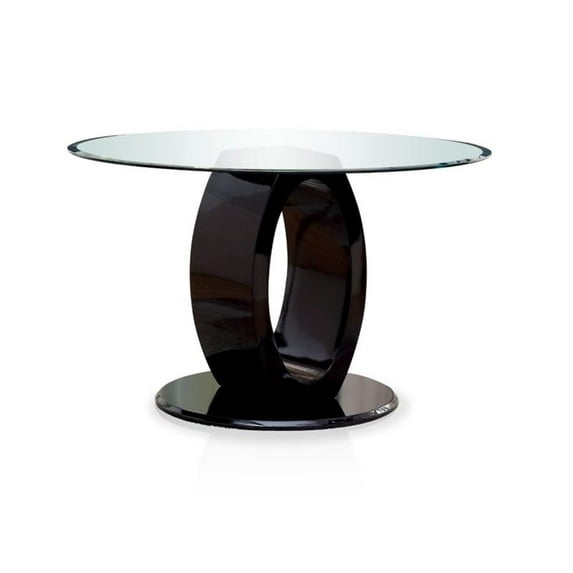 Bowery Hill Round Dining Table in Black