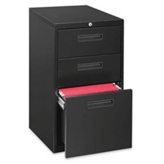 3 Drawers Vertical Steel Lockable Filing Cabinet, Black