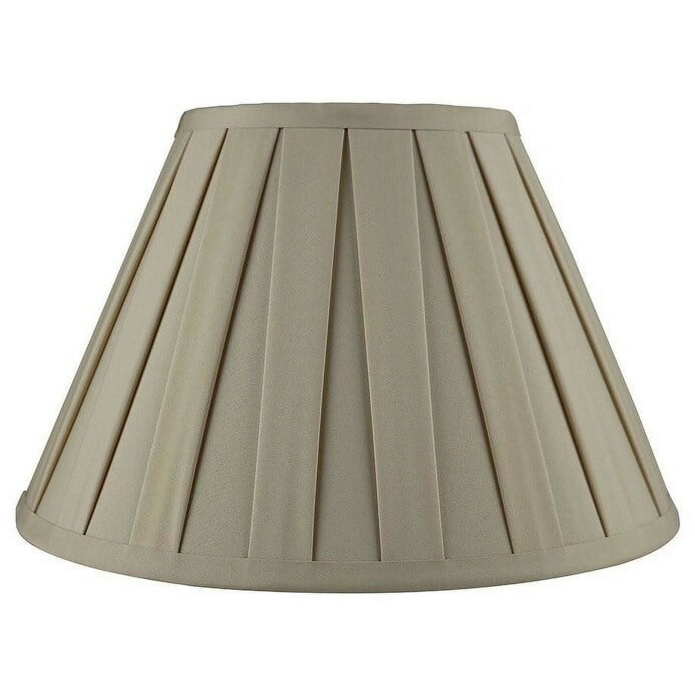 Boxpleat Empire Lamp Shade, 6" Top, 12" Bottom, 8" Slant Tan 13 to 18 Inches, 7 to 12 Inches