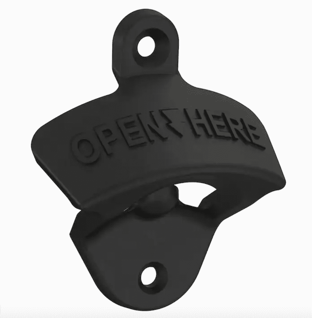 Brainerd B39745J-FB 3" Wall Mounted Bottle Opener Matte Black Finish