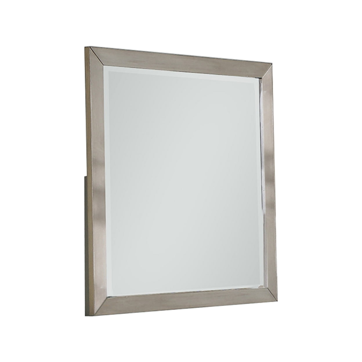 36 x 36 in. Bran Pine Wood Modern Square Dresser Mirror, Light Brown