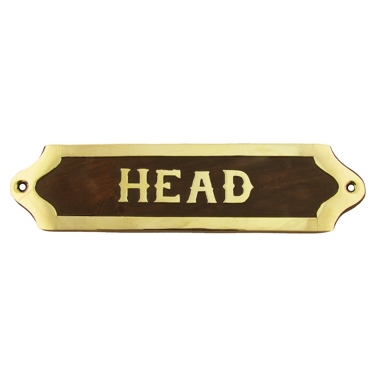 Brass Ships Head Door Sign Maritime Ship's Plaque Nautical Ship Home Wall Decor