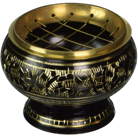 Brass Small Pooja Articles for poojan in Your Home Office or Temple Traditional Indian puja and Gift Items (Burner) Visit the PARIJAT HANDICRAFT Store 4.0