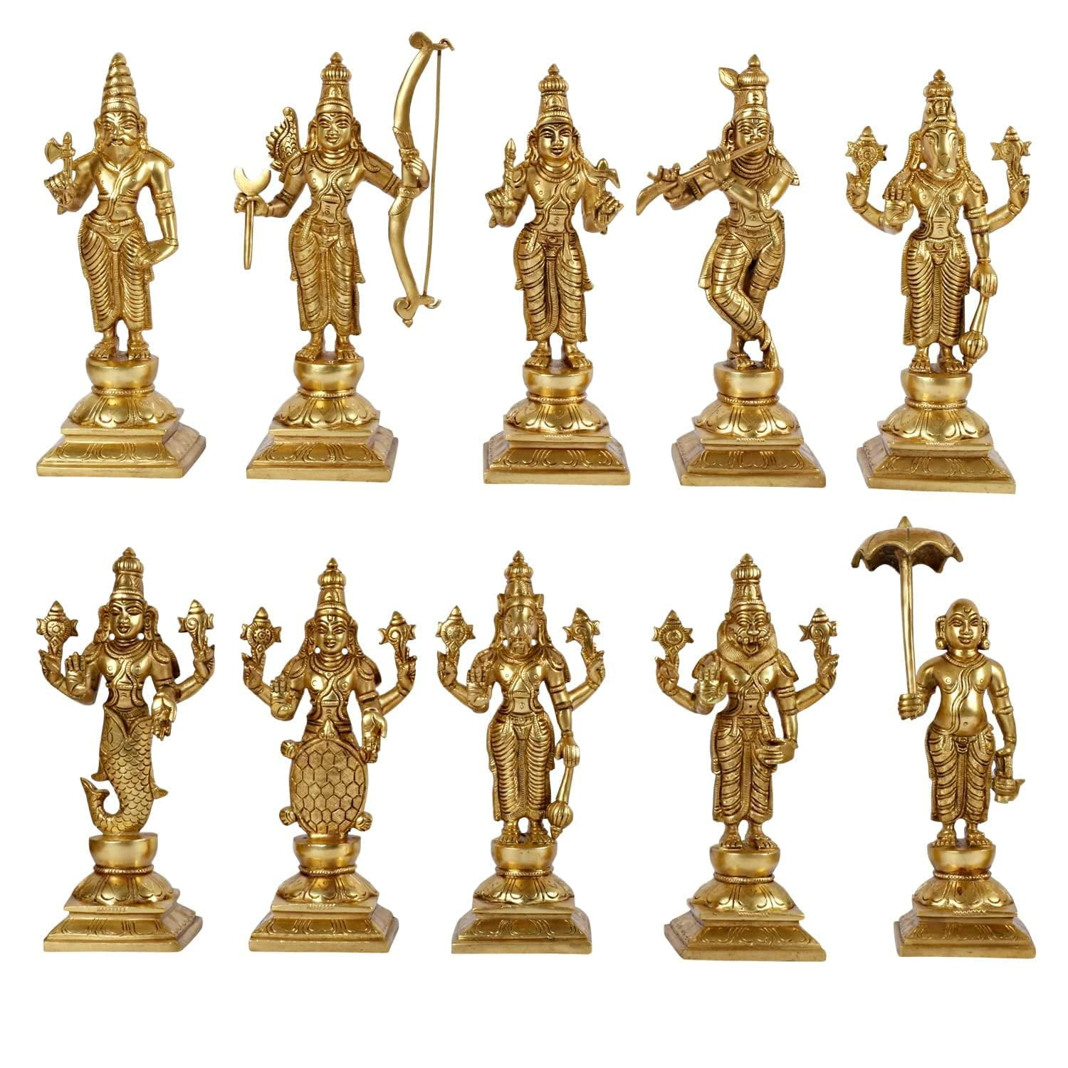 Exotic India Dashavatara (Ten Incarnations Of Lord Vishnu) | Wayfair