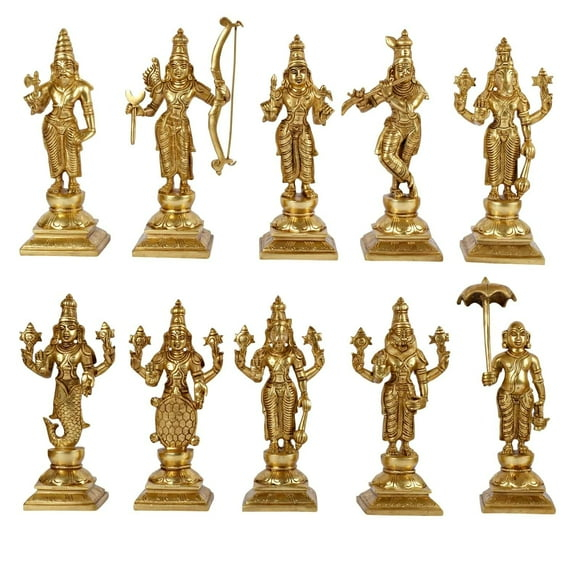 Exotic India Dashavatara (Ten Incarnations Of Lord Vishnu) | Wayfair