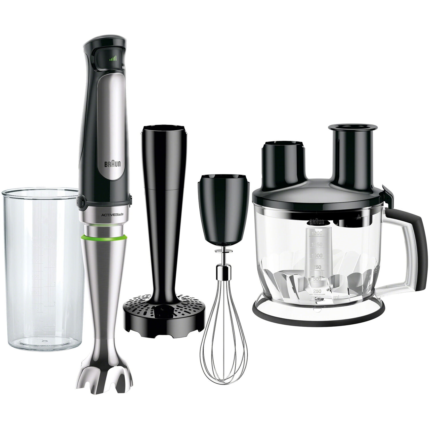 Braun Braun MultiQuick 7 Smart-Speed Hand Blender with 500 Watts of Power, Whisk, Masher, and 6-Cup Food Processor