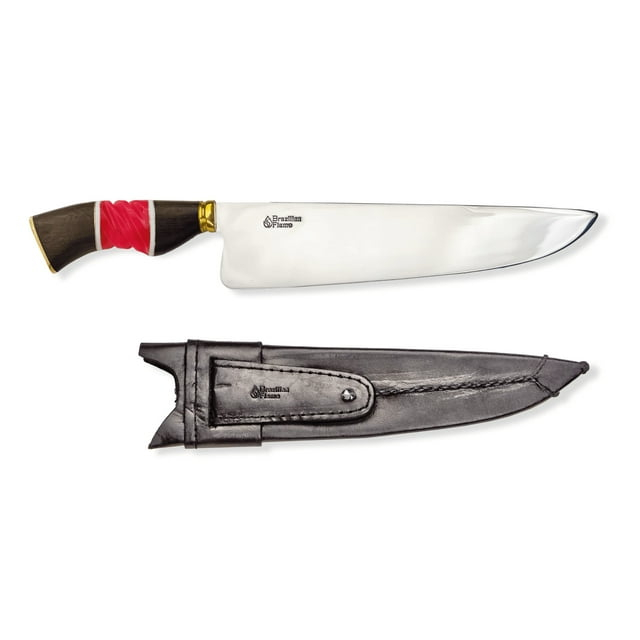 Brazilian Flame Chef Picanha 10-inch Stainless Steel Knife in Pink