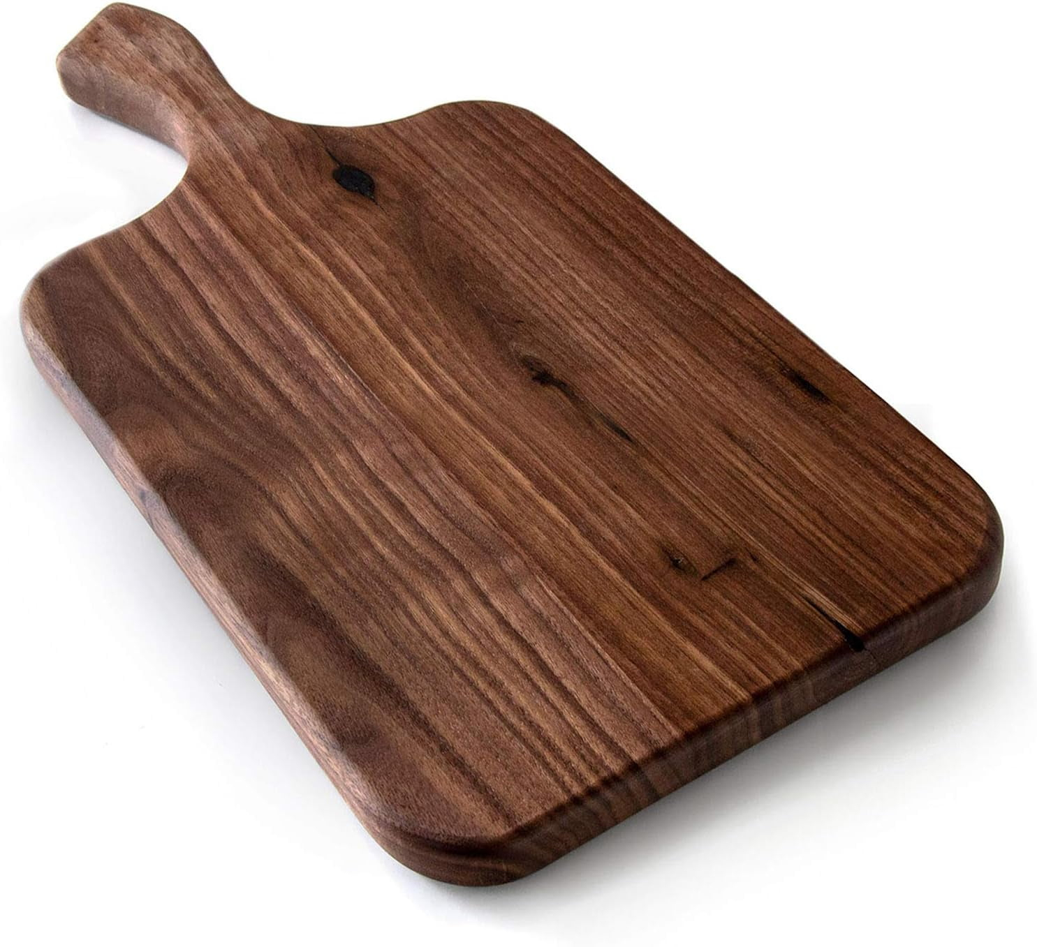 Brazos Home Dark Walnut Wood Cutting Board for Kitchen, Seasoned, Chopping Board, Wood Cheese Board, Charcuterie Platter, Ideal for Serving or Chopping Fruit, Vegetables, Cheese or Meat, 13x7, Medium
