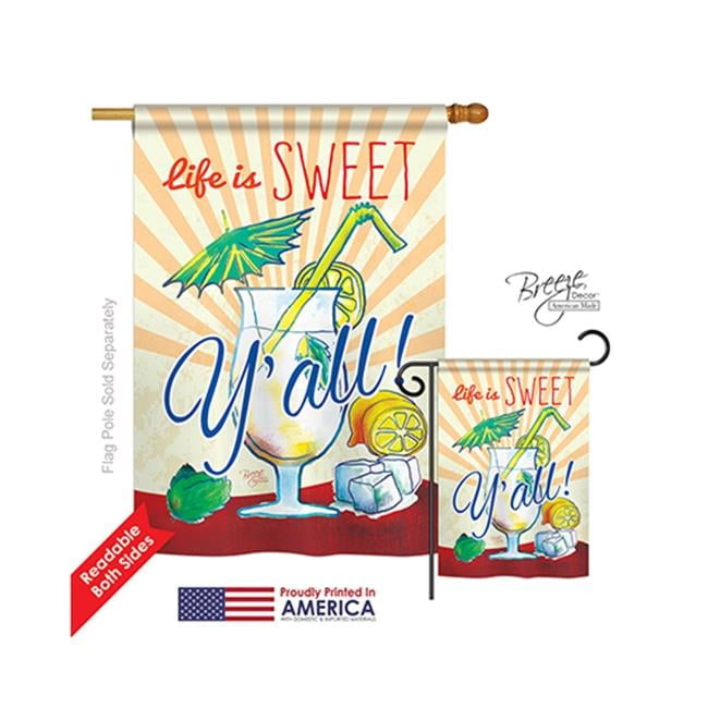 Breeze Decor Double Sided 40'' H x 28'' W Polyester Flag Set