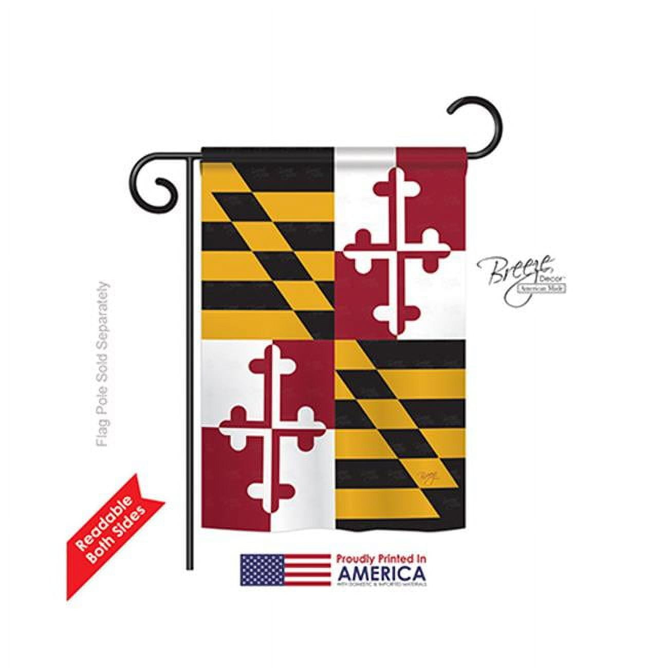 Breeze Decor 58102 States Maryland 2-Sided Impression Garden Flag - 13 x 18.5 in.