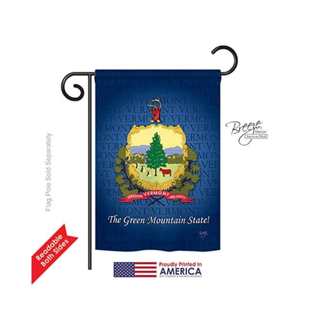 Breeze Decor 58134 States Vermont 2-Sided Impression Garden Flag - 13 x 18.5 in.
