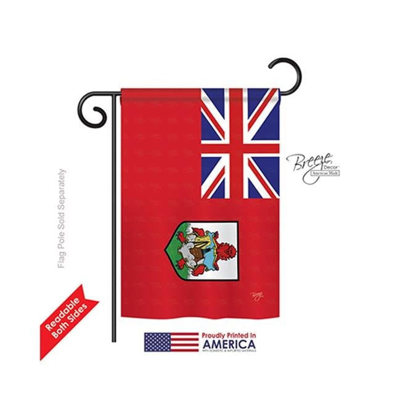 Breeze Decor 58265 Bermuda 2-Sided Impression Garden Flag - 13 x 18.5 in.