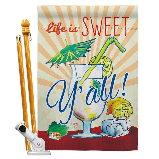Breeze Decor Double Sided 40'' H x 28'' W Polyester Flag Set