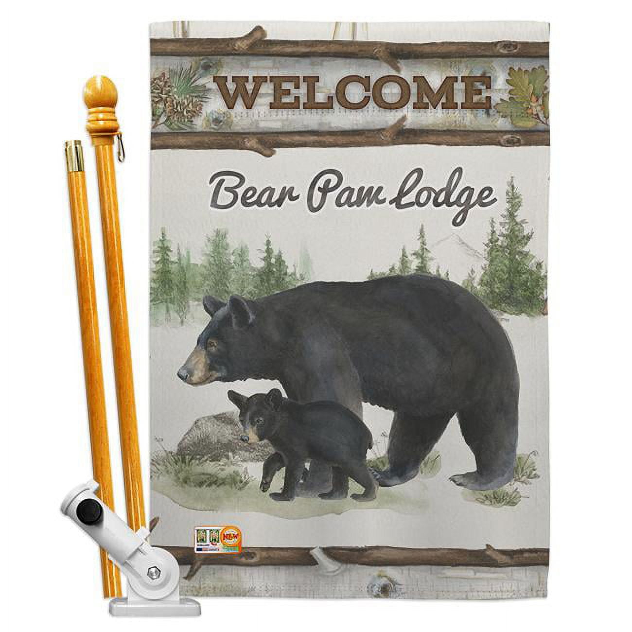 Breeze Decor Double Sided 40'' H x 28'' W Polyester Animal House Flag