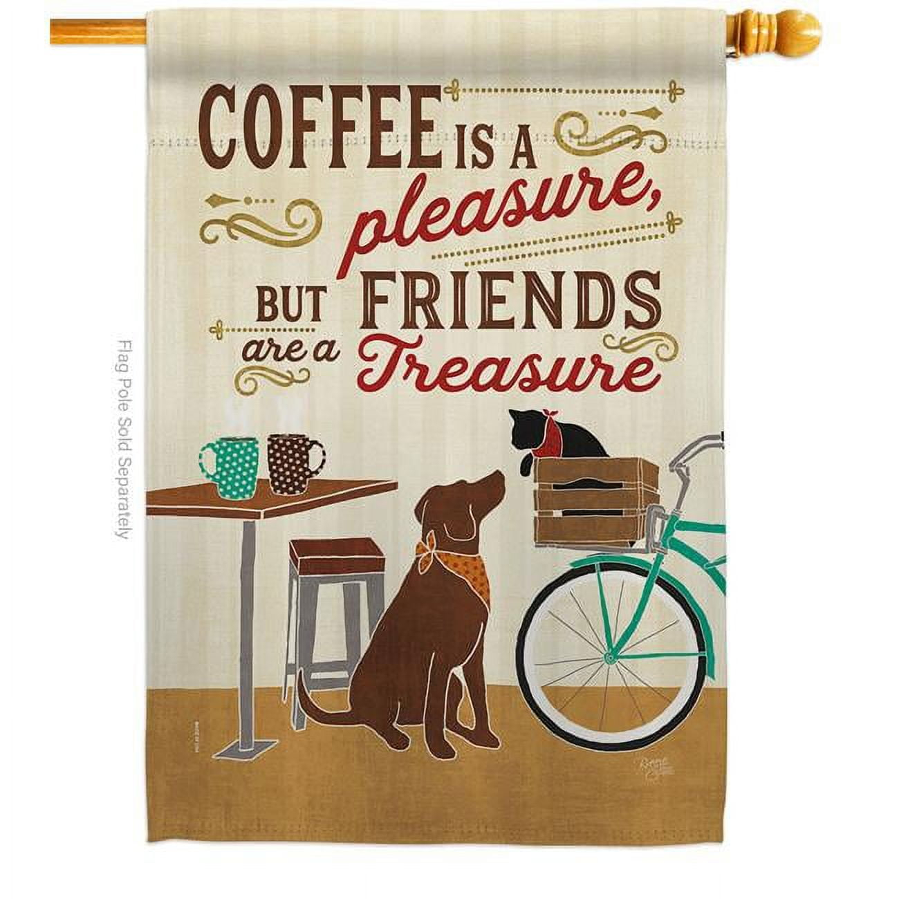Breeze Decor Double Sided 40'' H x 28'' W Polyester Animal House Flag