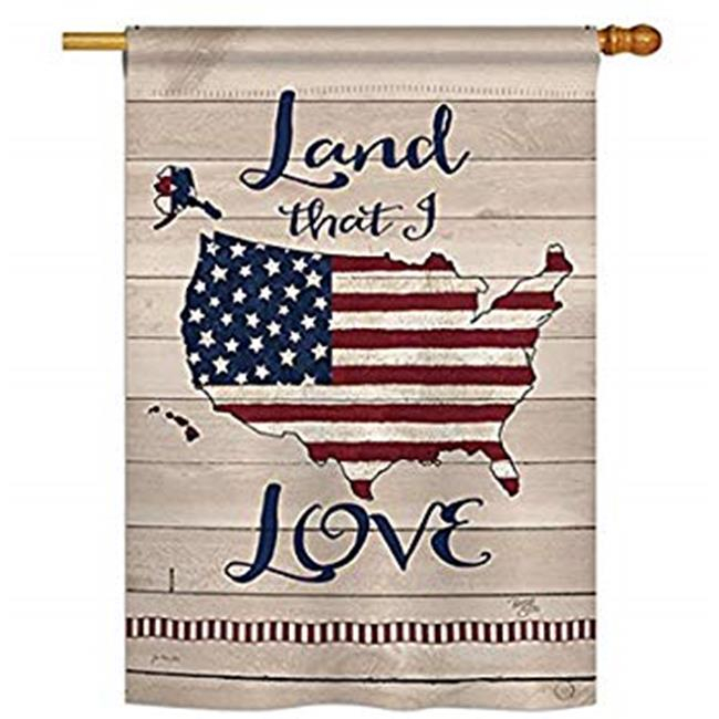 Breeze Decor Double Sided 40'' H x 28'' W Polyester Independence Day Flag Set