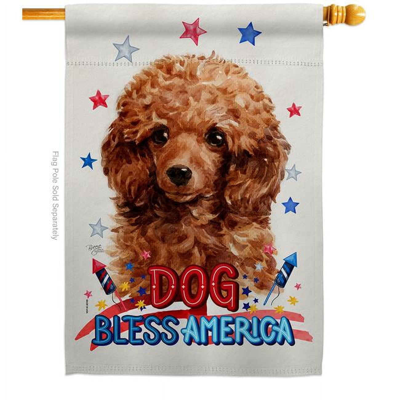 Breeze Decor Double Sided 40'' H x 28'' W Polyester Animal House Flag