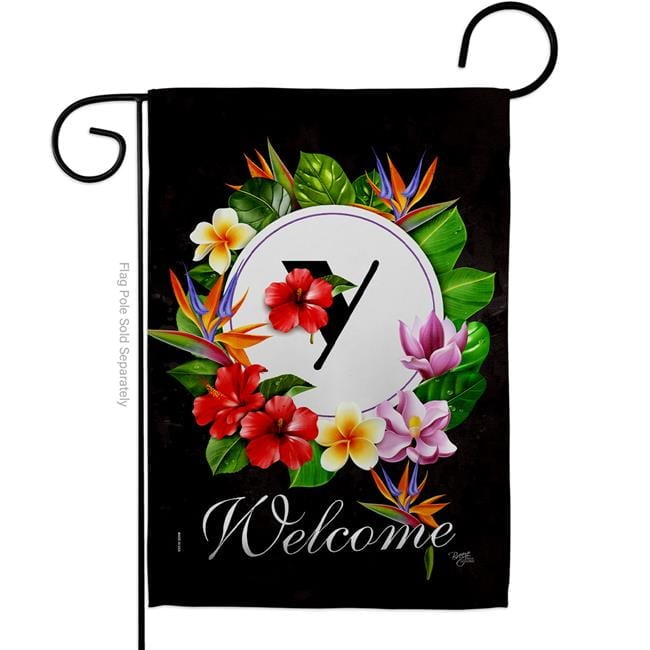 Breeze Decor  Tropical Y Summertime 13 x 18.5 in. Double-Sided Decorative Vertical Garden Flags for House Decoration Banner Yard Gift