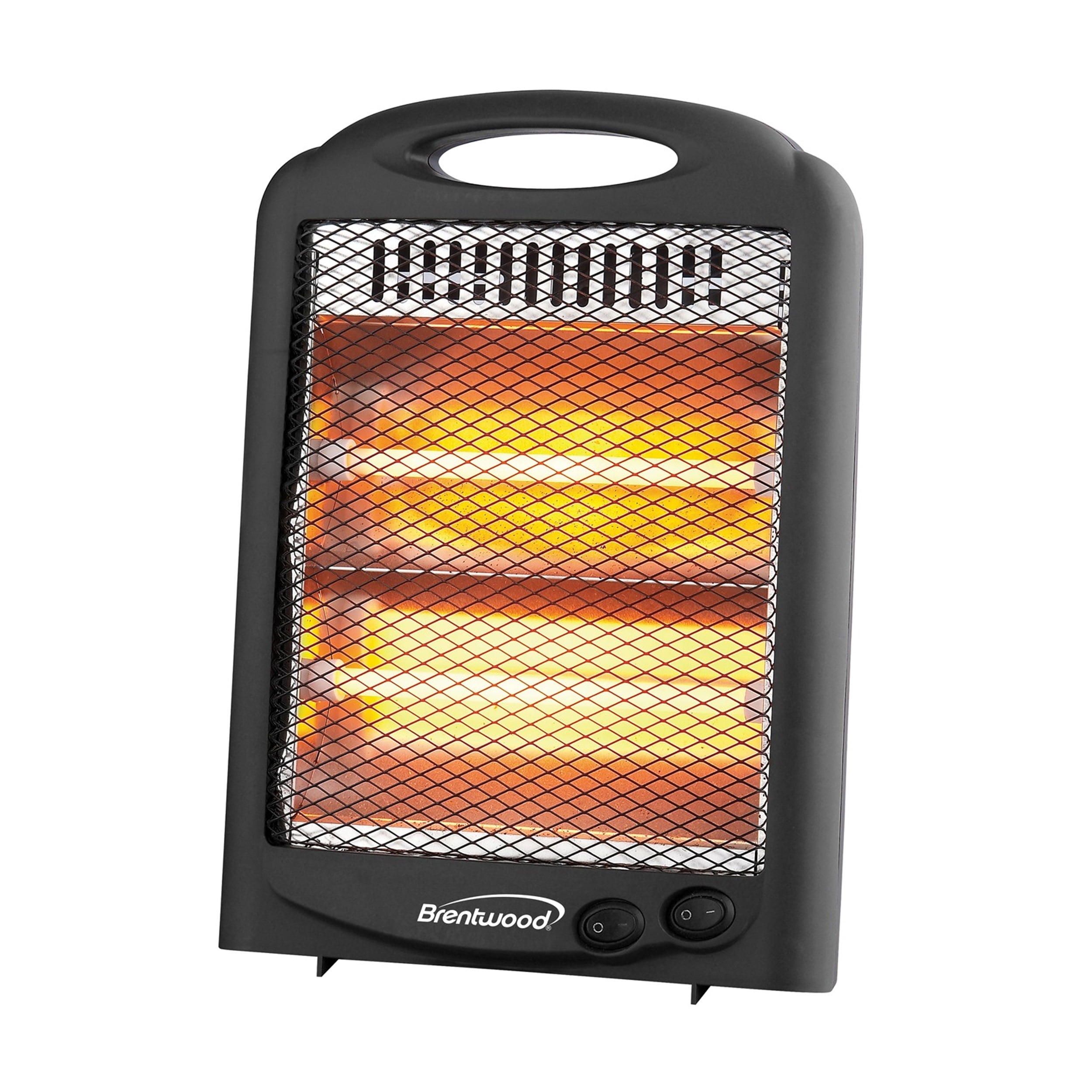 Brentwood Kool Zone H-Q600BK 600-Watt-Max Portable Quartz Space Heater, Black, H-Q600BK