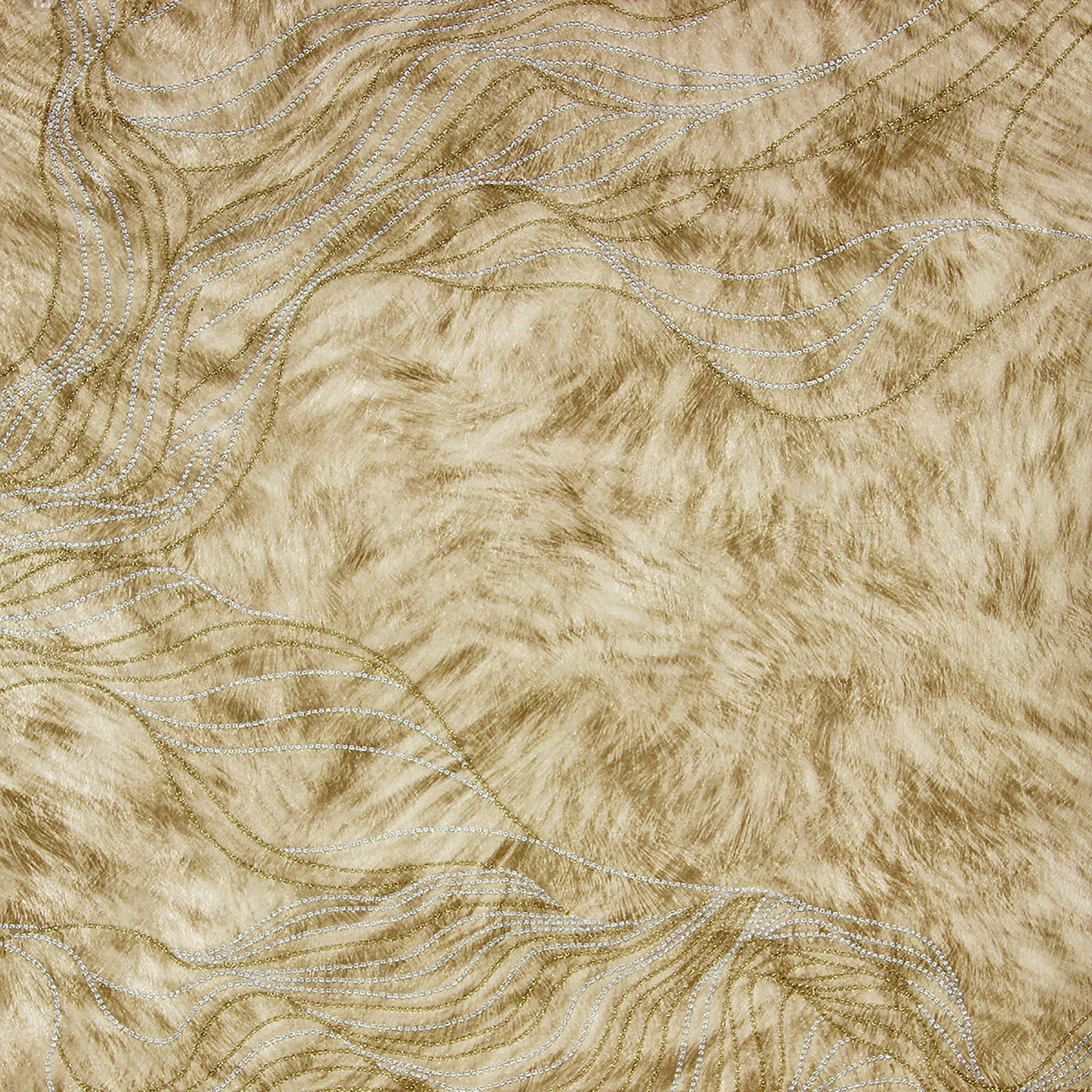 Brewster Abruzzo Beige Wolf Wave Wallpaper