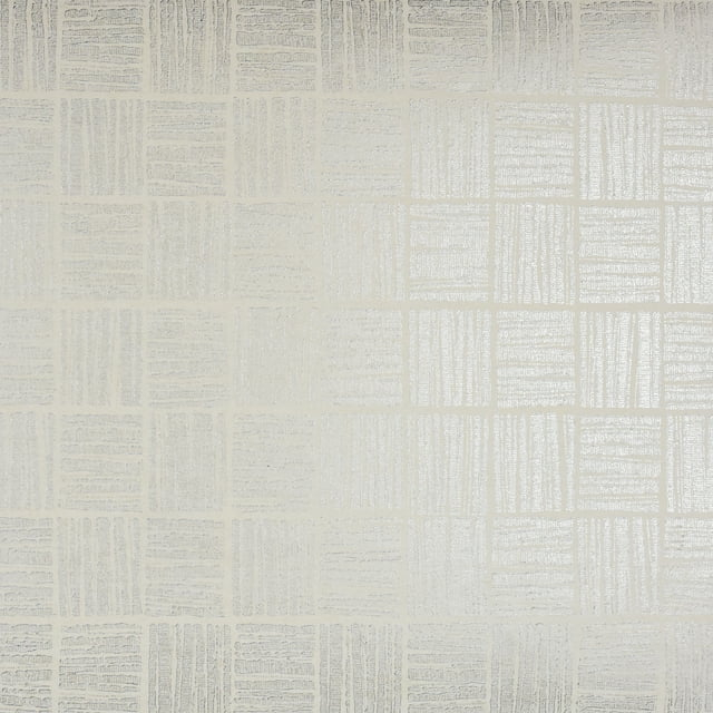 Brewster Glint Cream Distressed Geometric Wallpaper