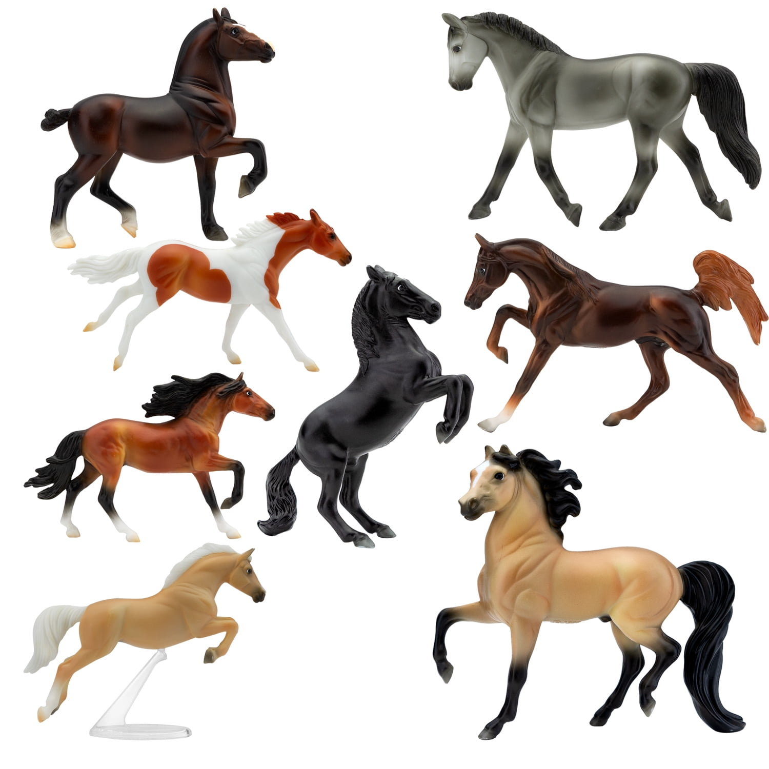 Breyer Stablemates Deluxe Horse Collection Figure Set W/ 8 Horses - 1:32 Scale