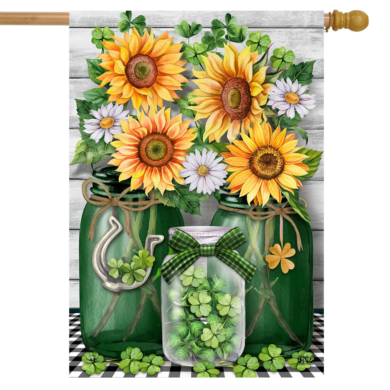 Briarwood Lane Irish Mason Jars St. Patrick's Day House Flag