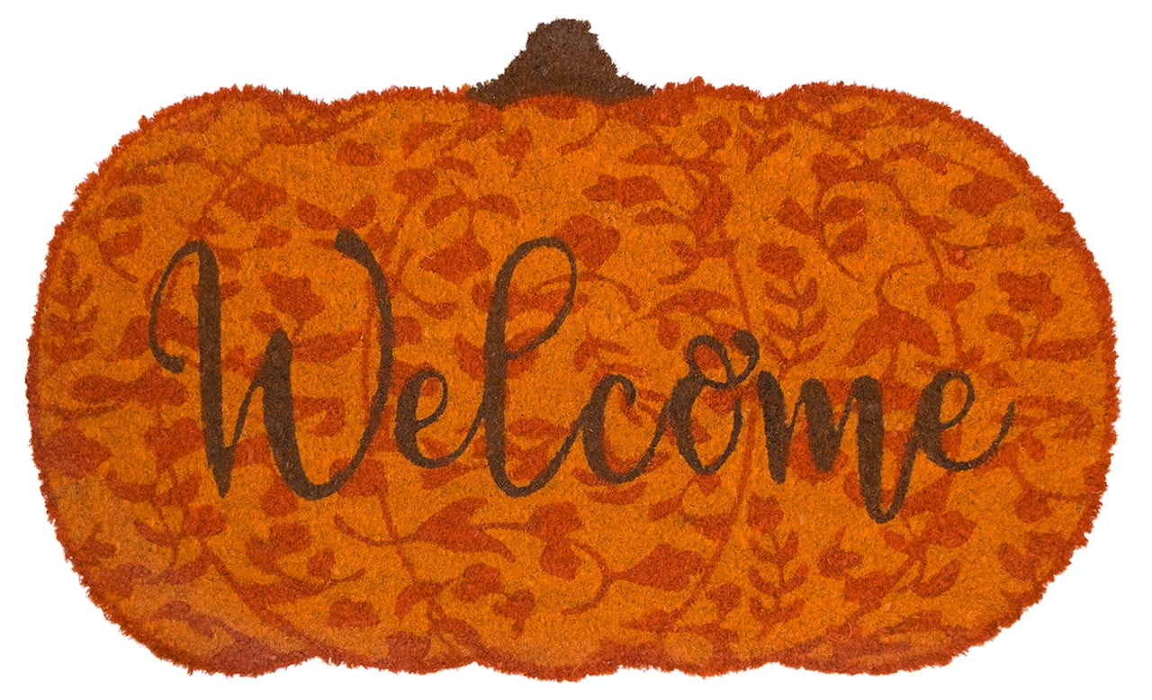 Briarwood Lane Coir Doormat 30x18 Welcome Pumpkin Fall Natural Fiber For Fall Coir Doormat