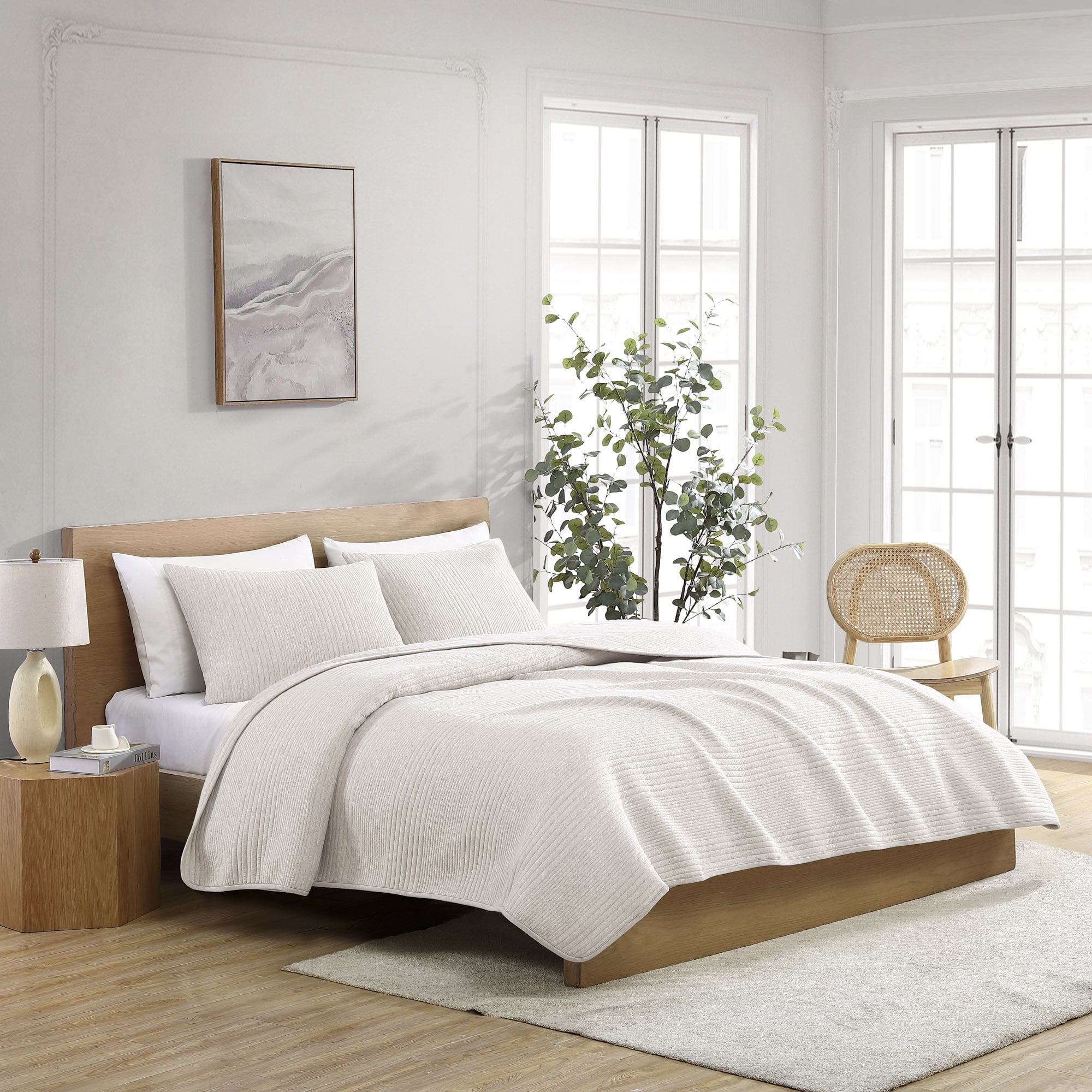 Brielle Home Atlas Jersey Channel Stitch Quilt Set