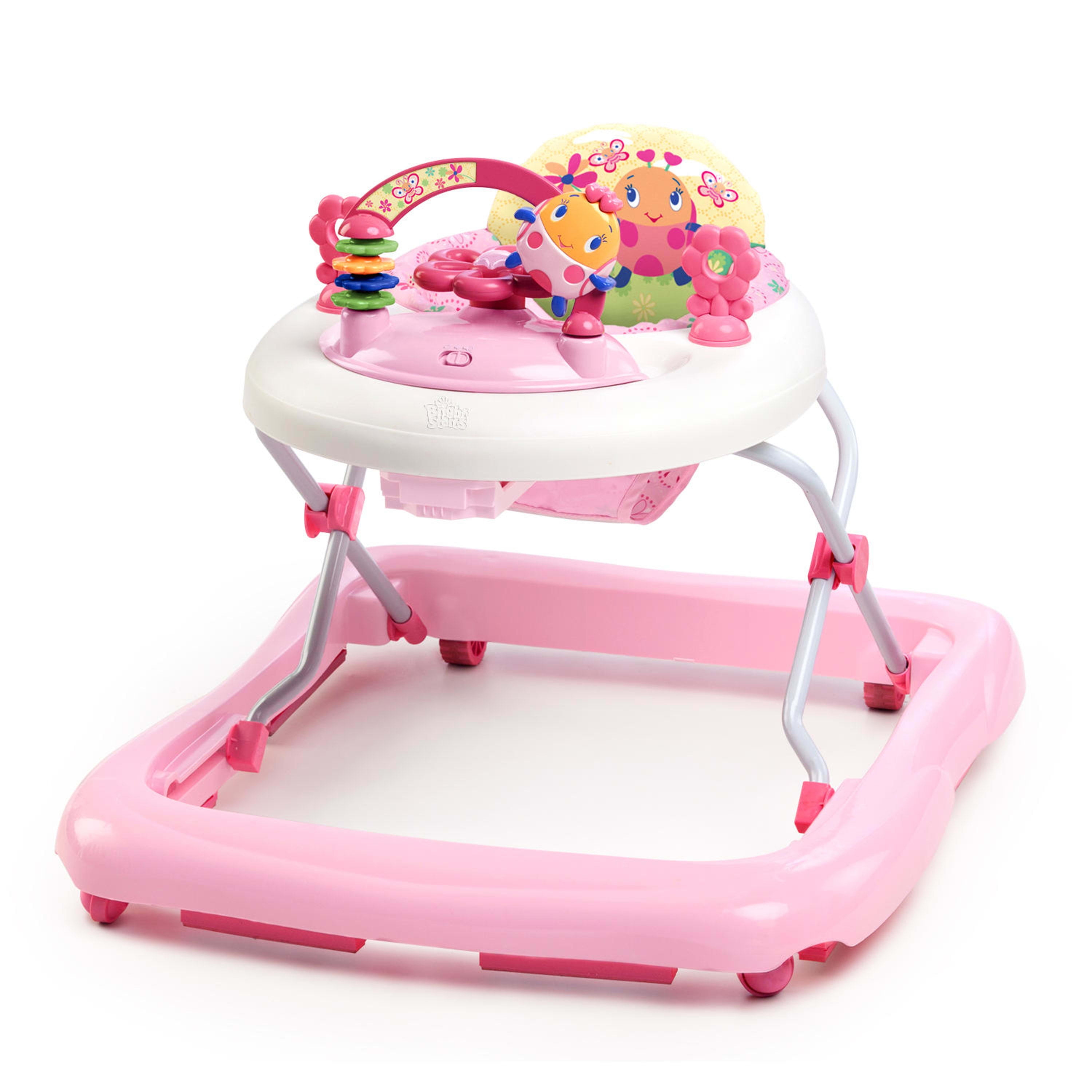 Bright Starts Adjustable Baby Walker with Activity Station, JuneBerry