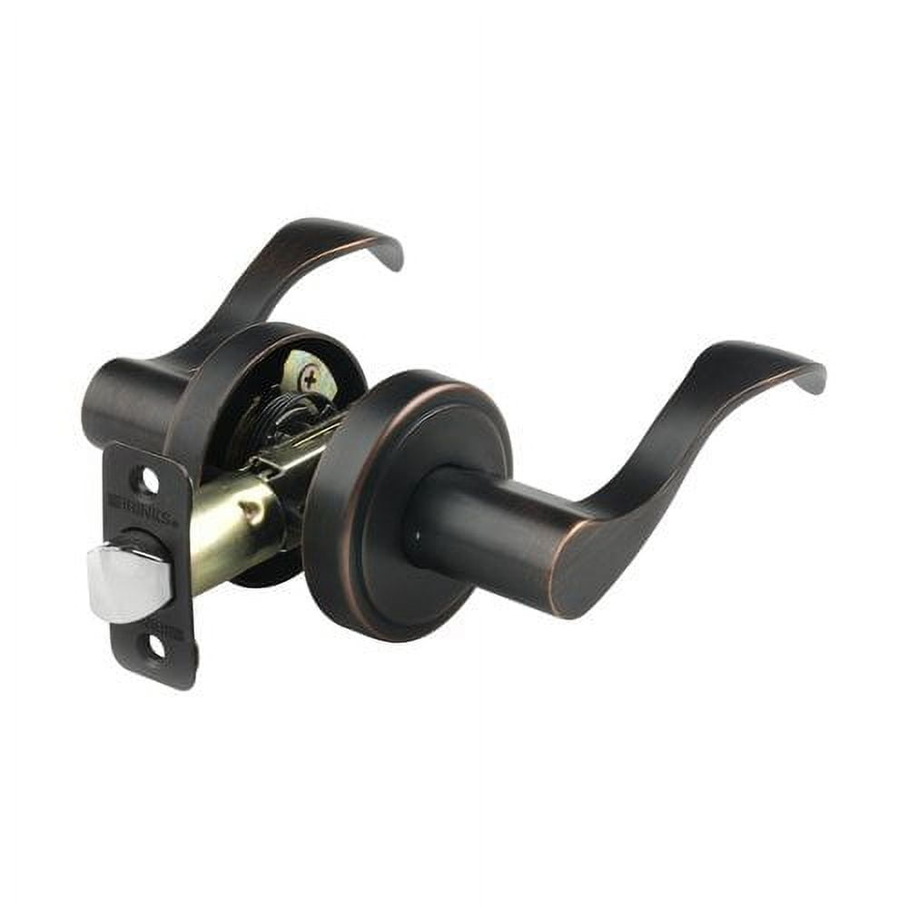 Brink's Interior Non-Locking Passage Door Lever, Wave, Tuscan Bronze Finish