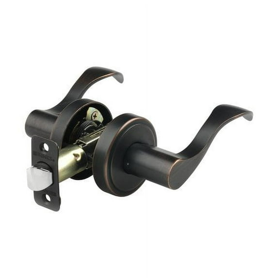 Brink's Interior Non-Locking Passage Door Lever, Wave, Tuscan Bronze Finish