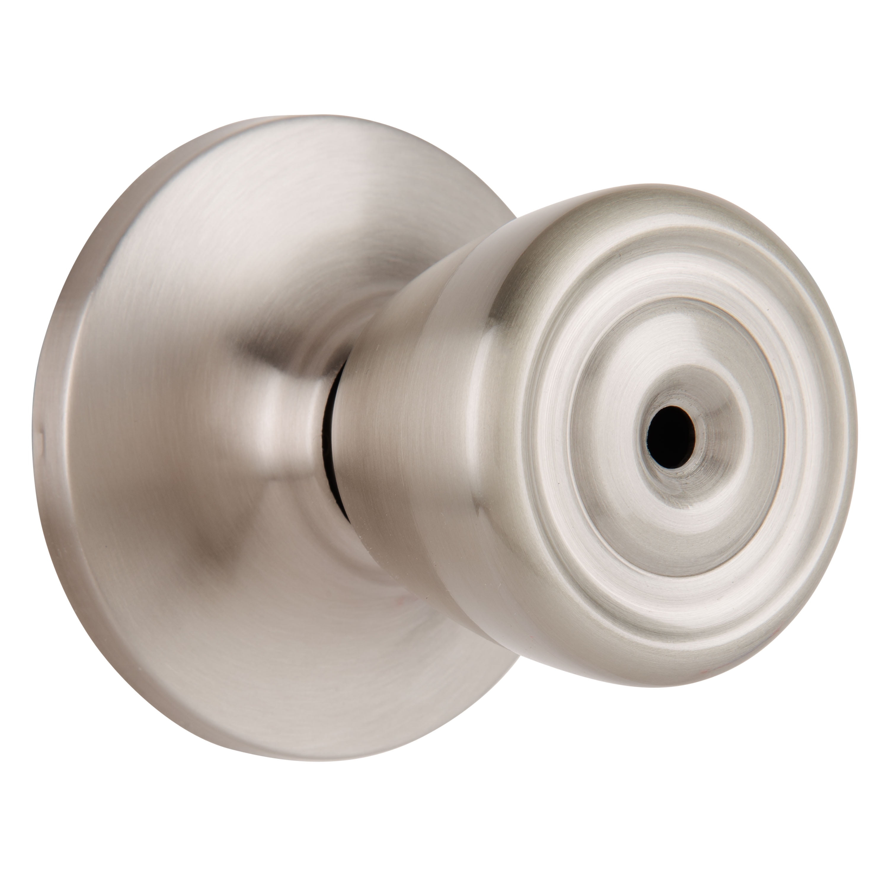 Brinks Interior Locking Privacy Tulip Style Doorknob, Satin Nickel Finish