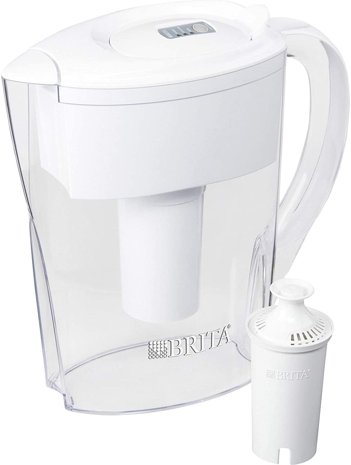Brita Space Saver Water Filter Pitcher, 6 Cup - White