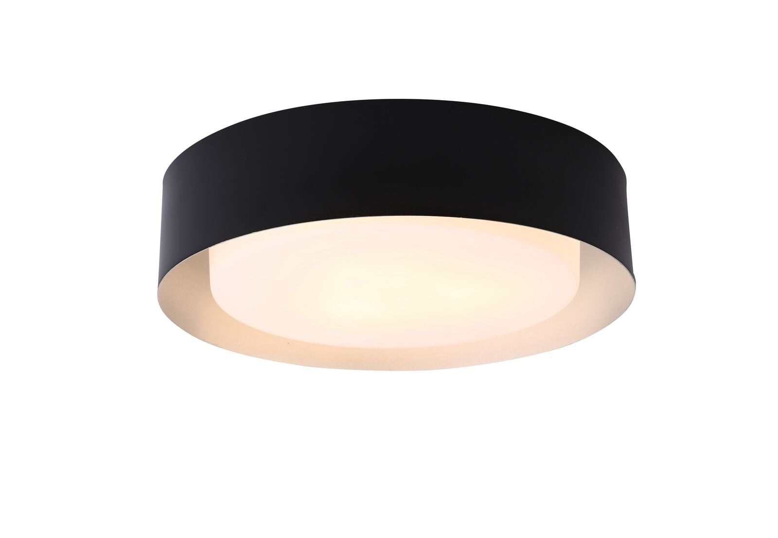 Bromi Design Lynch Metal Flush Mount Ceiling Light in Black and Silver