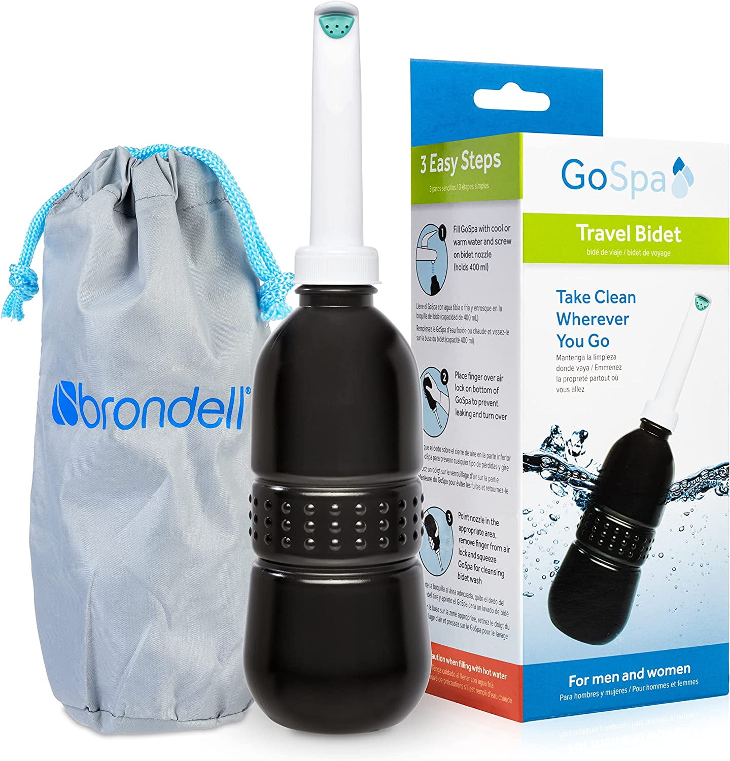 Brondell GS-70BLK GoSpa Travel Bidet, Midnight
