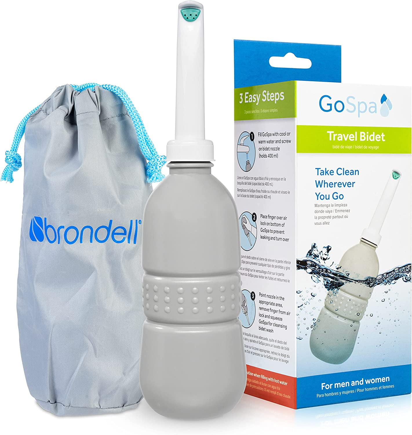 Brondell GoSpa Travel Bidet in Purple, GS-70, Bidet Wash On The Go