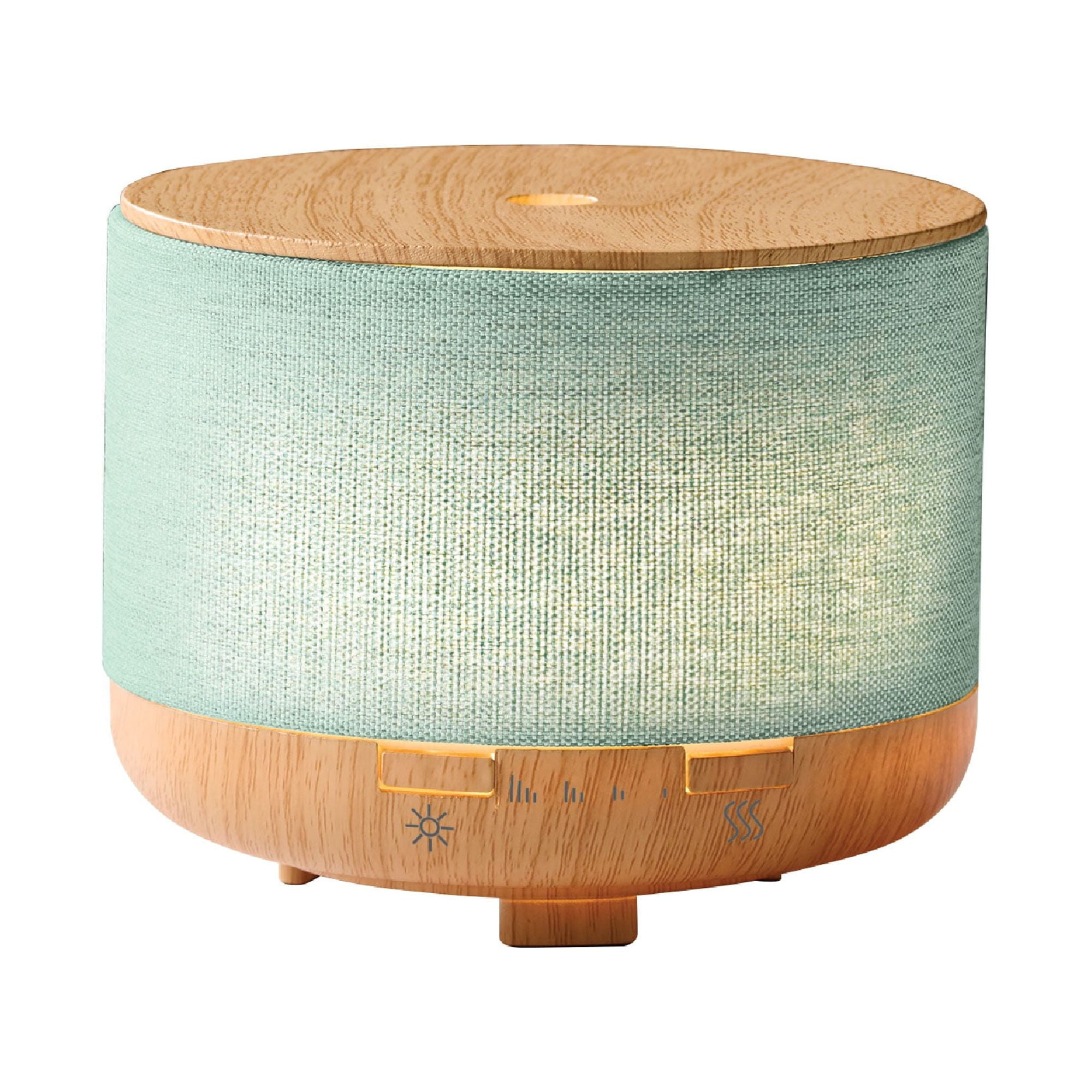Brookstone Linen Cool Mist Ultrasonic Aroma Diffuser W/ Soft LED Lights