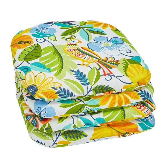 BrylaneHome Set Of 4 Stacking Chair Pads - Carolina