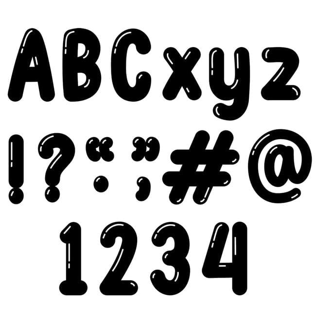 Creative Teaching Press 216 Piece Core Decor Bubble Letters Designer Letters Set