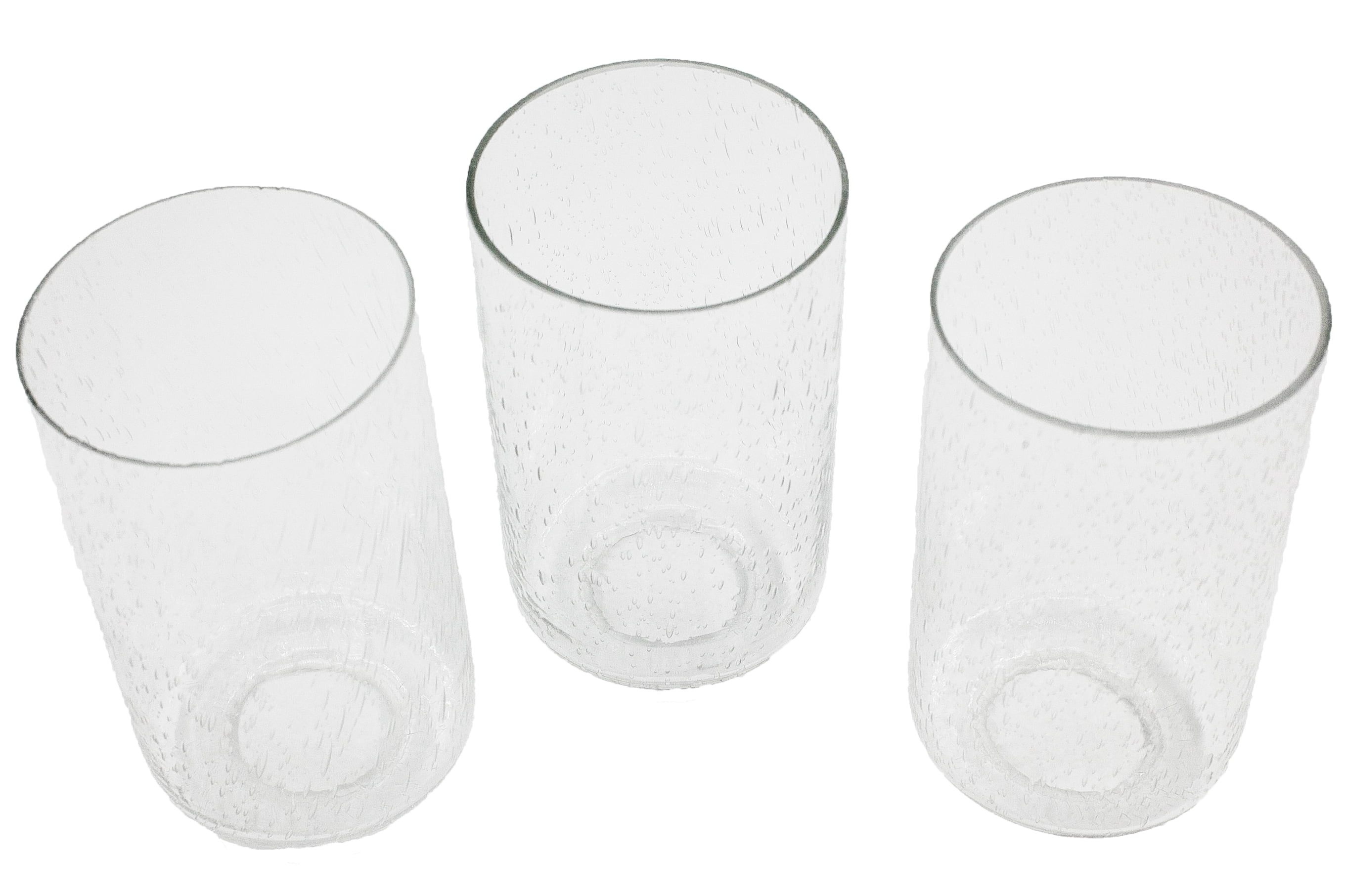Bubble Seeded Glass Lamp Shade, LEDupdates 3 Packs Clear Cylinder for Light Fixture Glass Replacement